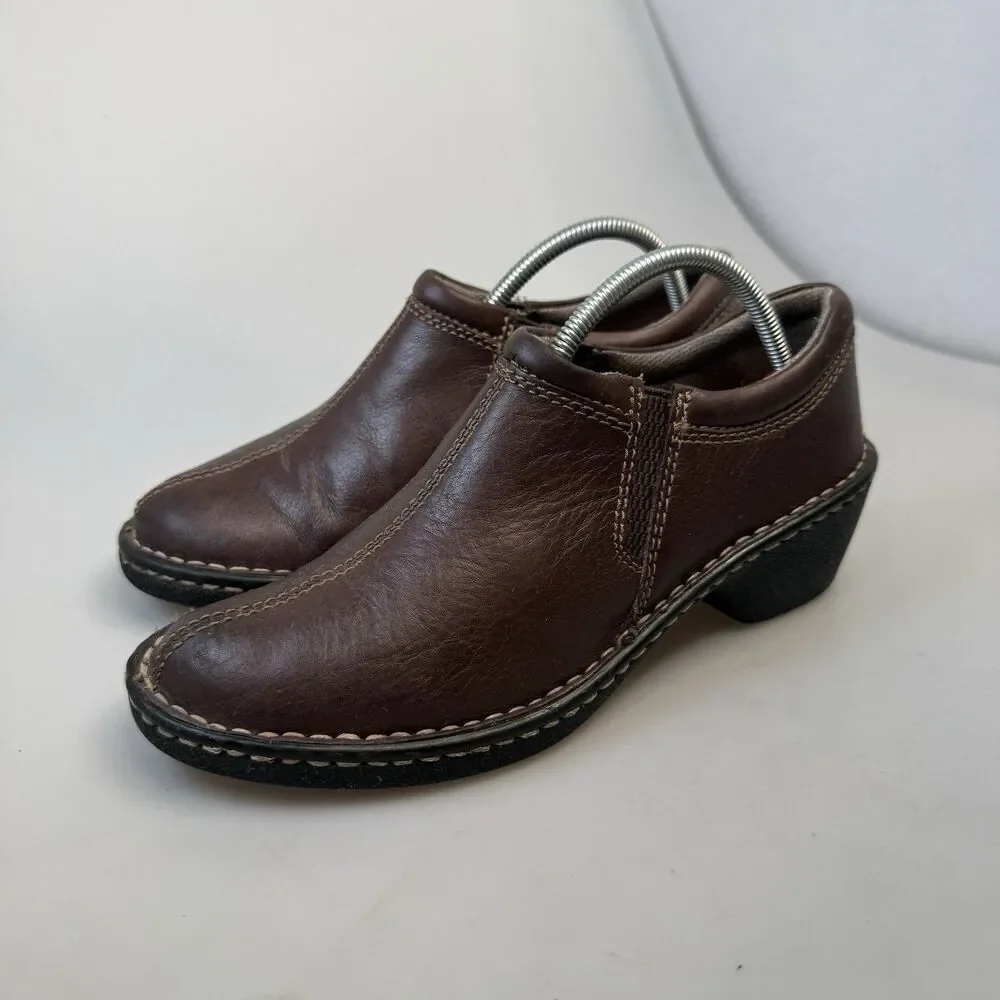 Eastland Amore 3096-02 Casual Brown Leather Heeled Boots Womens 6.5M EUC